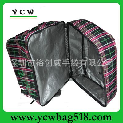  旅行包 运动包 广东深圳龙岗手生产 户外旅行包、提花格子两用旅行袋加鞋袋