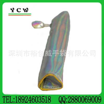 笔袋 深圳龙岗手袋厂 可订加印图案商标 镭射膜PVC笔袋