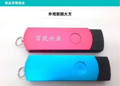 3.0U盘 金属旋转夹子3.0U盘 128G 256G USB 会计办公用品 IT办公用品批发原始图片2