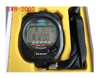  秒表 世运两排60道记忆专业运动电子体育秒表，SW2060
