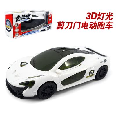 电动玩具 厂家直销万向开门车3D音乐警车 电动玩具车地摊热卖儿童汽车模型