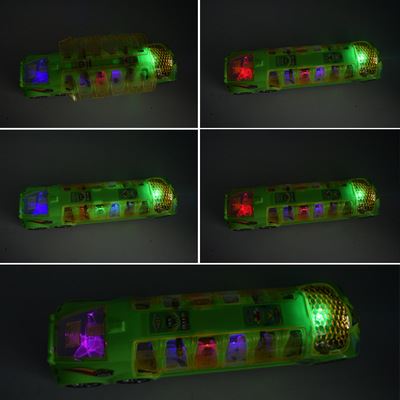 电动玩具 爆款 电动发光万向音乐超级巴士车模型 儿童益智玩具地摊热卖货源