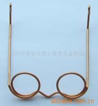 金属线类工艺品 供应青铜眼镜线形心形 促销夹曲别针原始图片2