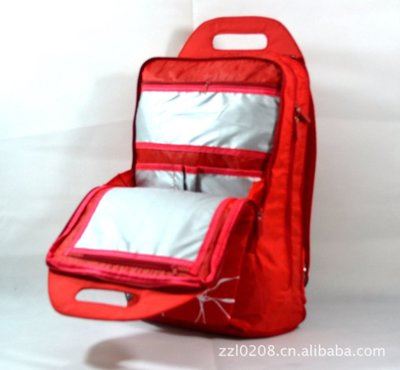 双肩包 深圳箱包厂出售尼龙时尚休闲电脑双肩背包 物美价廉 红色