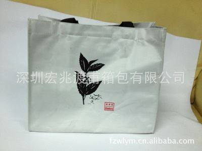购物袋 深圳 厂家直销PU拼色大容量手提休闲购物袋