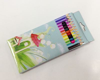 小龙哥现货批发 7寸12色塑料笔杆彩铅套装  绘画彩色铅笔 铅笔学生用品