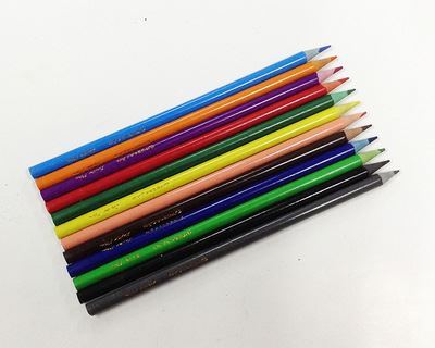 小龙哥现货批发 7寸12色塑料彩铅彩盒套装   绘画塑料铅笔学生用品百货现货