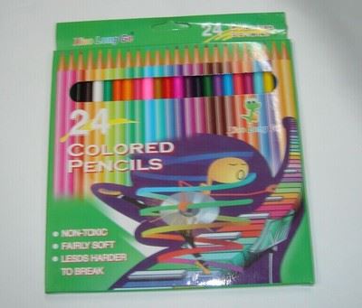 小龙哥现货批发 bmhy专用7寸24色彩铅 儿童学习绘画彩色铅笔 现货批发