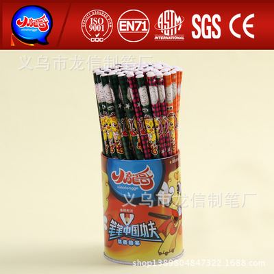 HB/2B铅笔 厂家供应热转印膜铅笔 红木迷彩铅笔 带橡皮铅笔学生用品百货