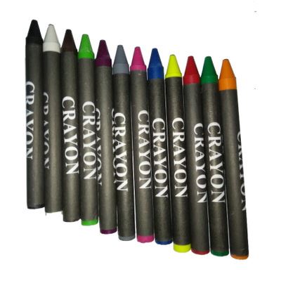 油画棒/蜡笔 厂家供应3.5寸12色蜡笔 绘图油画棒 学生用品百货批发