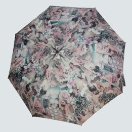 三折伞 麦昆骷髅头睛雨伞 日本小人头伞  三折自动雨伞  热转印雨伞