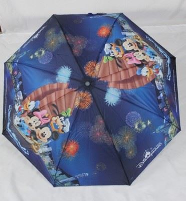 三折伞 迪士尼 三折手开雨伞礼品晴雨伞 广告伞 热转印伞